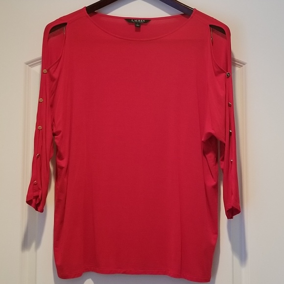Ralph Lauren Cold Shoulder Blouse - Picture 2 of 6